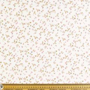 Pretty Daisies Printed 130 cm Crinkle Double Cloth Fabric Ivory