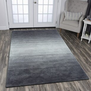 KOO Ombre Shaggy Floor Rug Grey 160 x 230 cm
