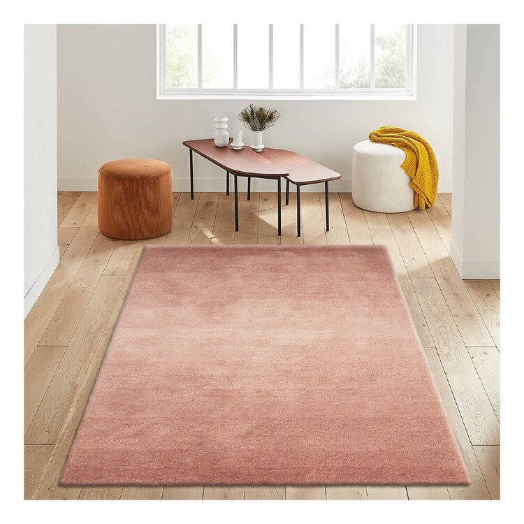 Deep Rose Rug KOO Ombre Shaggy Floor Rug Rose | Spotlight Australia