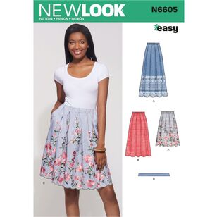 New Look Sewing Pattern N6605 Misses' Skirt with Neck Tie 8 - 20