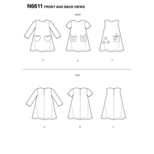 New Look Sewing Pattern N6611 Children's Novelty Dress 3 - 8 Years