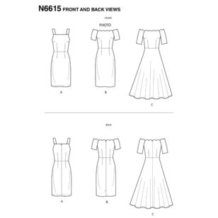 New Look Sewing Pattern N6615 Misses' Dresses 10 - 22