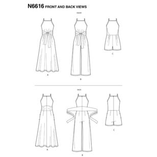 New Look Sewing Pattern N6616 Misses' Dress And Jumpsuit 8 - 20