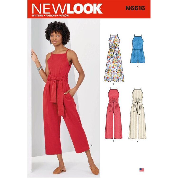 New Look Sewing Pattern N6616 Misses' Dress And Jumpsuit