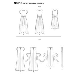 New Look Sewing Pattern N6618 Misses' Dresses In Two Lengths 8 - 20