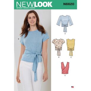 New Look Sewing Pattern N6620 Misses' Wrap Tops 20 - 34