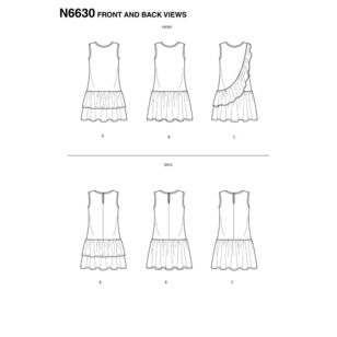 New Look Sewing Pattern N6630 Children's And Girls' Dresses 3 - 14
