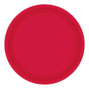 Amscan 17.8 cm Round Paper Plate 20 Pack Apple Red 17.8 cm