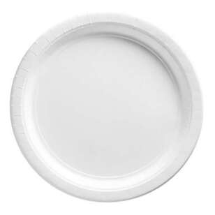 Amscan 17.8 cm Round Paper Plate 20 Pack White 17 cm