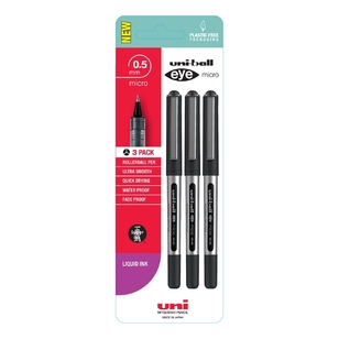 Uni-Ball Uni Micro Rollerball Ink 0.5 mm Tip Pen Black