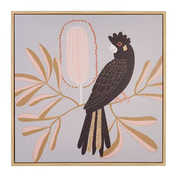 KOO Jocelyn Proust Black Cockatoo Framed Art Multicoloured 50 x 50 cm