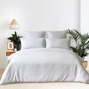 KOO Grace Waffle Quilt Cover Set White