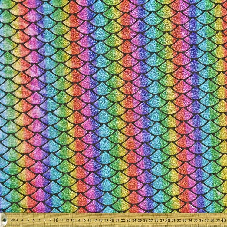 Scale Printed 148 cm Dance Knit Fabric Multicoloured 148 cm