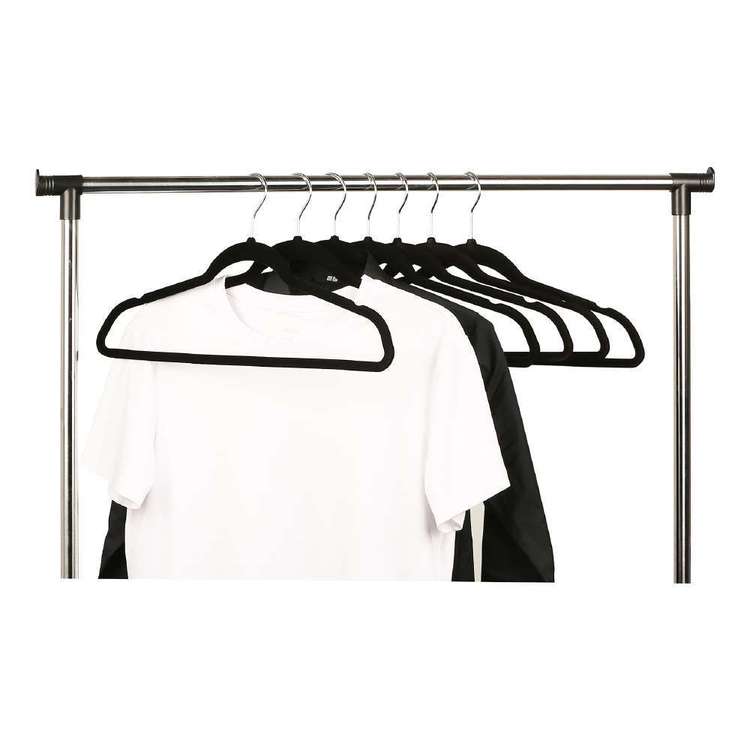 Lock Stock & Barrel Velvet Hanger 50 Pack Black 44.5 x 24 cm