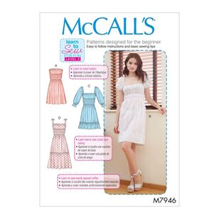 McCall's Pattern M7946 Learn To Sew For Fun Misses' Dresses