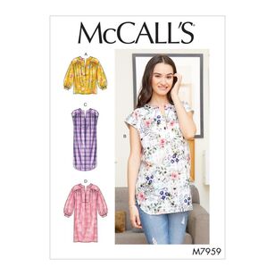 McCall's Sewing Pattern M7959 Misses' Top, Tunic and Dress White