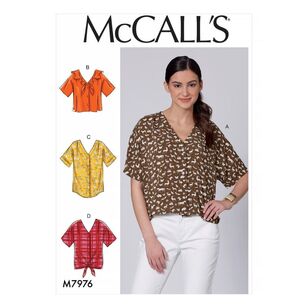 McCall's Sewing Pattern M7976 Misses' Tops White
