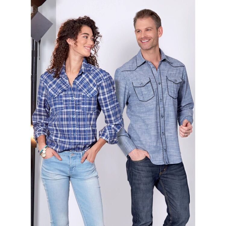 McCall's M7980 Misses' & Men's Shirts Pattern S - L (Paper)
