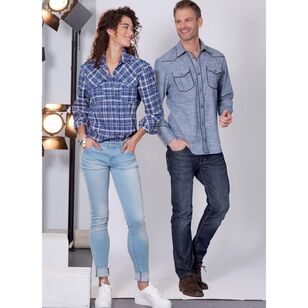 McCall's Sewing Pattern M7980 Misses' and Men's Shirts White