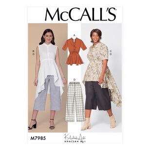 McCall's Pattern M7985 Khaliah Ali Misses' and Women's Top, Tunics, and Pants