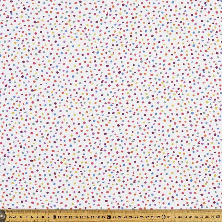 Spotty Printed 148 cm Cotton French Terry Fabric Multicoloured 148 cm