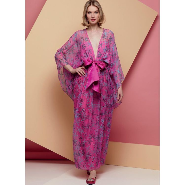 Vogue Pattern V1627 Zandra Rhodes Misses' Special Occasion Dress and Sash