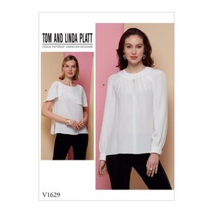 Vogue Sewing Pattern V1629 Misses' Tops White