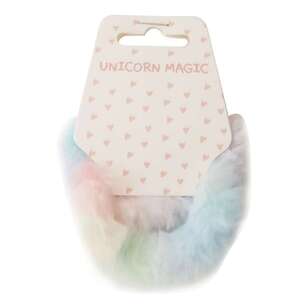 Unicorn Magic Faux Fur Scrunchie 2 Pack Fairy Floss