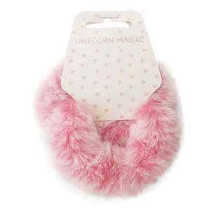Unicorn Magic Faux Fur Scrunchie 2 Pack Hot Pink