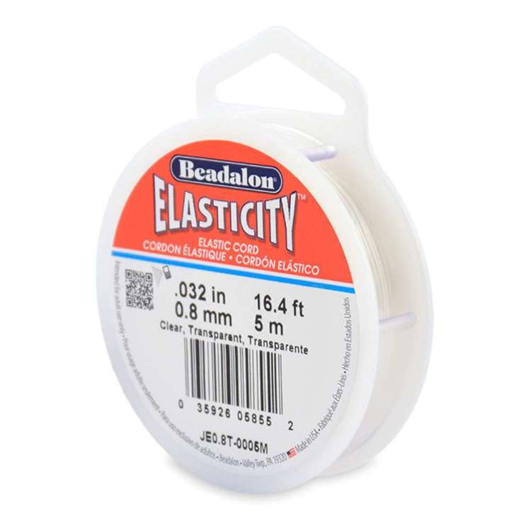 Beadalon Elasticity 5m Pack Clear 0.8 mm