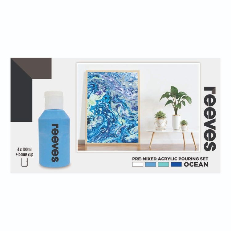 Reeves Pre-Mixed Acrylic Pouring Set 4 Pack