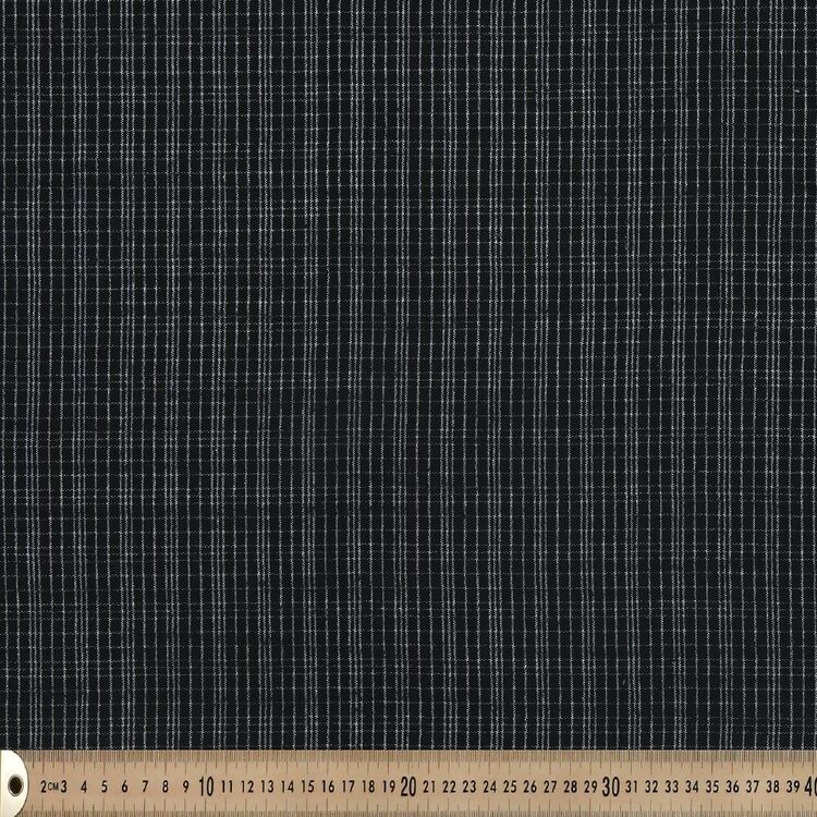 Pincheck Printed 145 cm Wool Blend Suiting Fabric