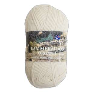 Naturally Lammermoor Organic Wool 8 Ply Yarn 80 Chalk 50 g