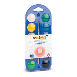 Primo Watercolour Tablets Set of 12 Multicoloured 25 mm