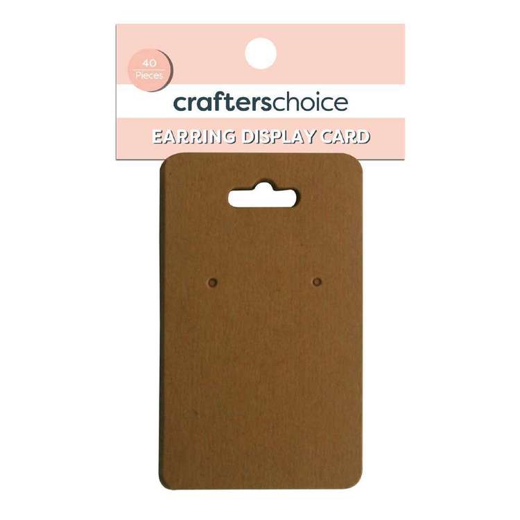 Crafters Choice Earring Jewellery Display Card  Brown