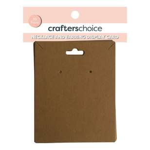 Crafters Choice Necklace Jewellery Display Card  Brown