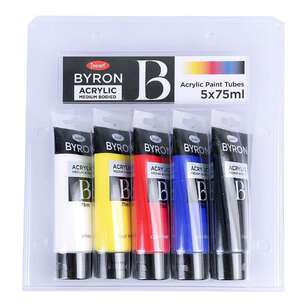 Jasart Byron 75 ml Cool Primary Acrylic Paint Set 5 Pack