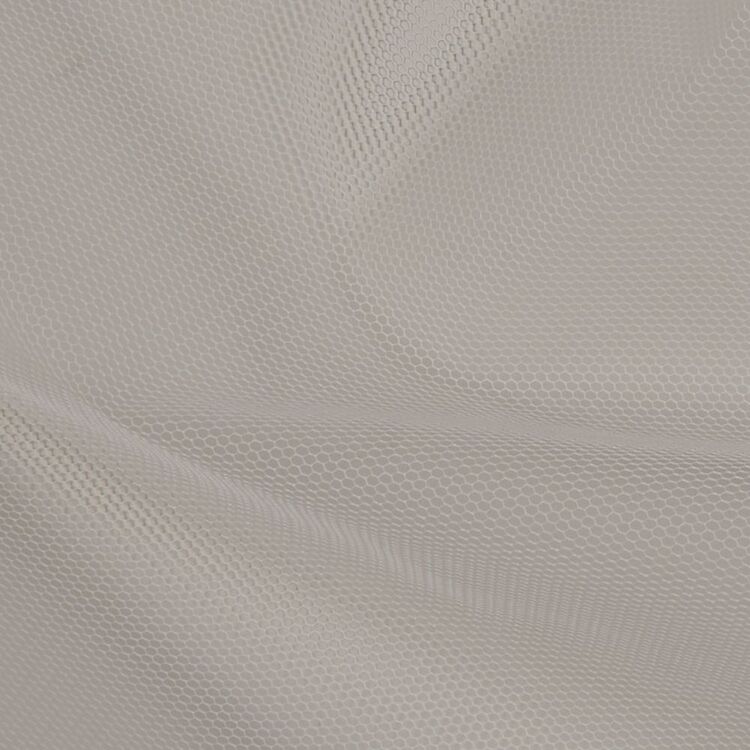 Plain 127 cm Nylon Netting Fabric Cream