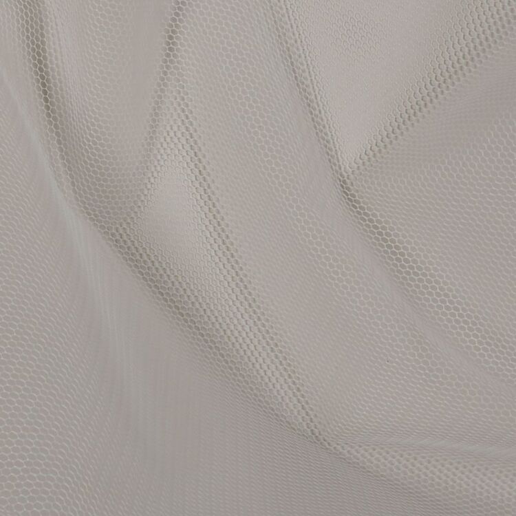 Plain 127 cm Nylon Netting Fabric Ivory 127 cm