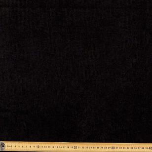 Plain 145 cm Velour Corduroy Fabric Black 145 cm
