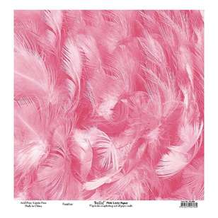 Bella! Paper World Pink Lady Feather Cardstock Multicoloured 30 x 30 cm