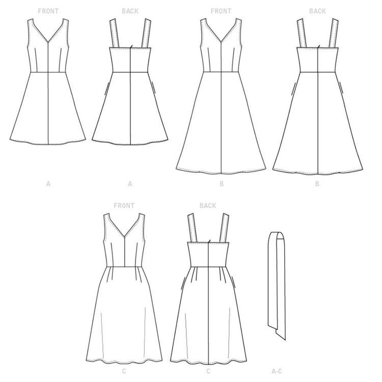 Butterick Pattern B6673 Misses' Dress and Sash 6 - 14
