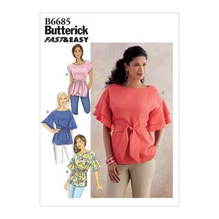 Butterick Pattern B6685 Fast & Easy Misses' Top and Sash