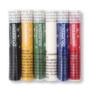 Snazaroo Unisex Face Paint Sticks 6 Pack Multicoloured