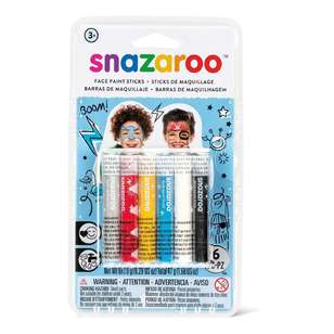 Snazaroo Boy Face Paint Sticks 6 Pack Multicoloured