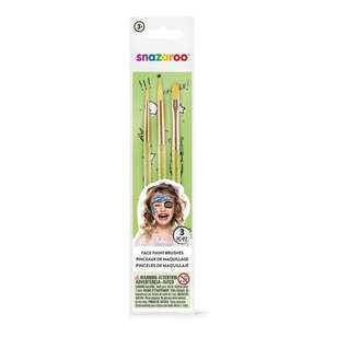 Snazaroo Face Paint Brushes 3 Pack Multicoloured