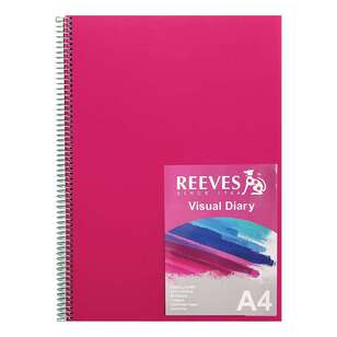 Reeves A4 Visual Diary Pink A4
