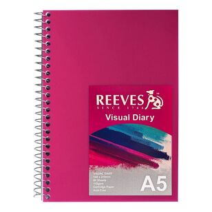 Reeves A5 Visual Diary Pink A5