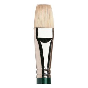Winsor & Newton Winton Hog Bristle Long Handle Short Flat Brush Multicoloured