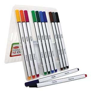 Jasart Set Of 12 0.4 mm Fine liner Marker Set Multicoloured